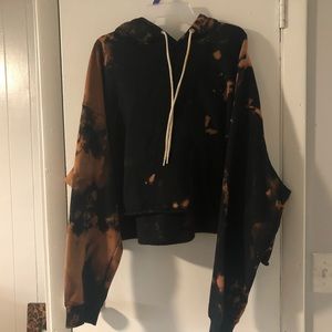 HAND BLEACHED cropped sweatshirt